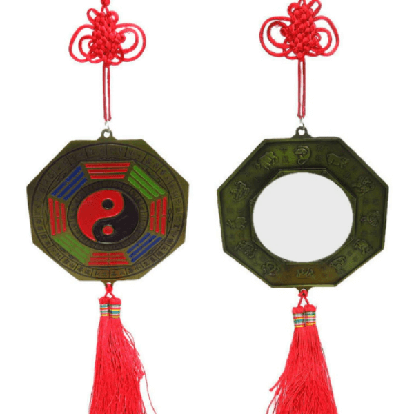 Baguá de Metal Yin Yang Sorte Proteção