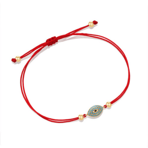 Pulseira Ajustável Corda Trançada com Olho Grego de Zircônia na loja Vida Astral Zen