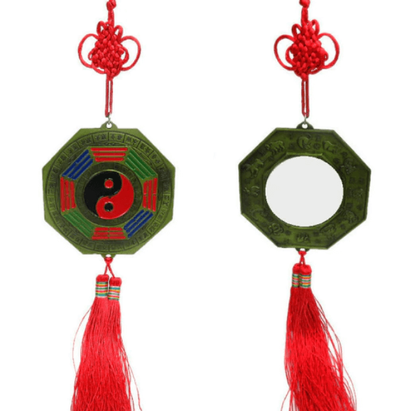 Baguá de Metal Yin Yang Sorte Proteção