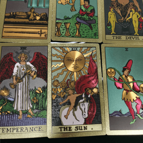 Oráculo Sun and Moon Dourado com Preto Classico Waite na loja Vida Astral Zen