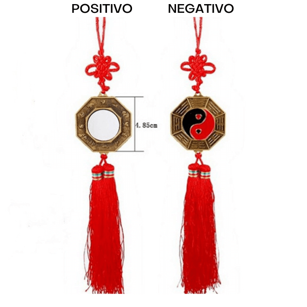 Baguá de Metal Yin Yang Sorte Proteção