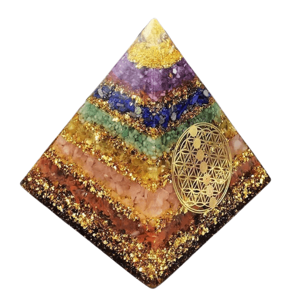 Pirâmide Energia 7 Chackras Orgonite na loja Vida Astral Zen