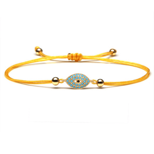 Pulseira Ajustável Corda Trançada com Olho Grego de Zircônia na loja Vida Astral Zen