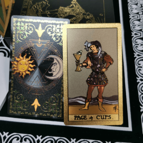 Oráculo Sun and Moon Dourado com Preto Classico Waite na loja Vida Astral Zen