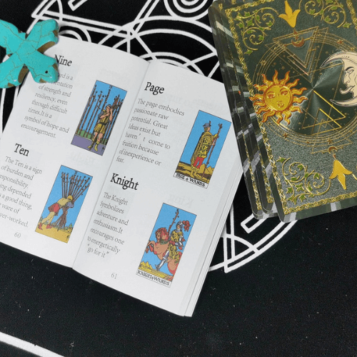 Oráculo Sun and Moon Dourado com Preto Classico Waite na loja Vida Astral Zen