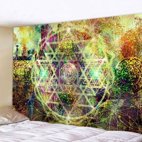 Arte Mandala On e Arvore da Vida Tapeçaria Símbolos Místicos na loja Vida Astral Zen