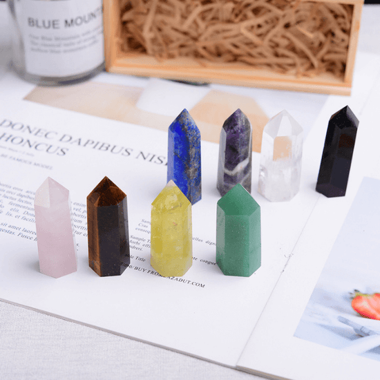 Caixa Presente Coleção Ponta Astral com 8 Pedras de Cristal na loja Vida Astral Zen