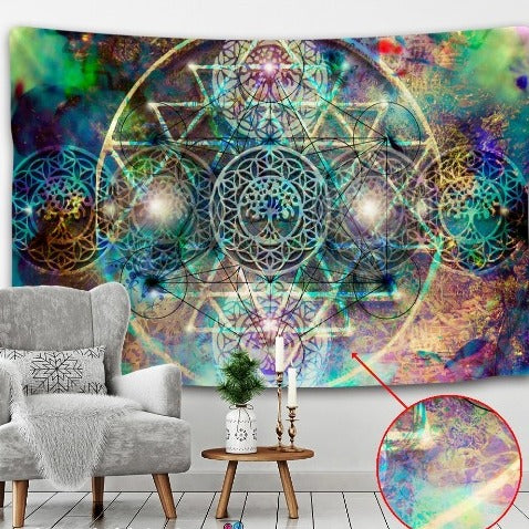 Arte Mandala On e Arvore da Vida Tapeçaria Símbolos Místicos na loja Vida Astral Zen